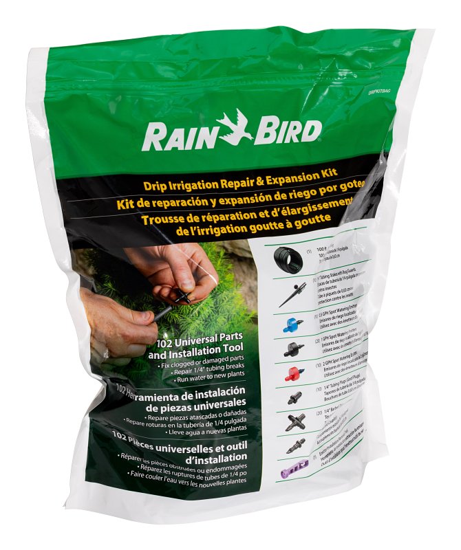 Rain Bird DRIPKITBAG Expansion and Repair Kit, 102-Piece