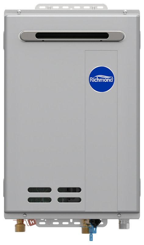 Richmond Essential Plus RMTG Series RMTG-95XELP-3 Outdoor Tankless Water Heater with Wi-Fi, Liquid Propane, 199,900 Btu/hr BTU, 9.5 gpm