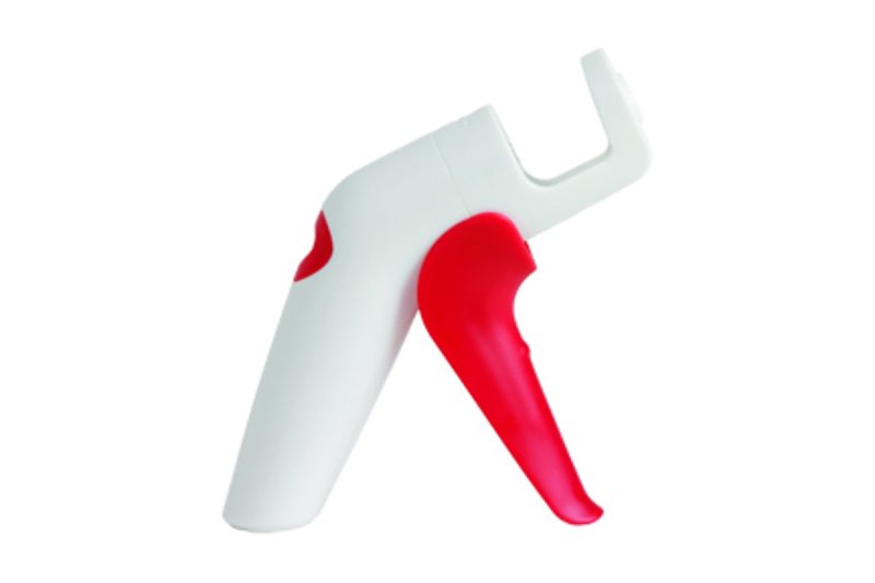 Chef'n QuickPit 102-241-005 Cherry Pitter, 4-1/2 in L, 1.27 in W, 5.05 in H, Plastic, Red/White