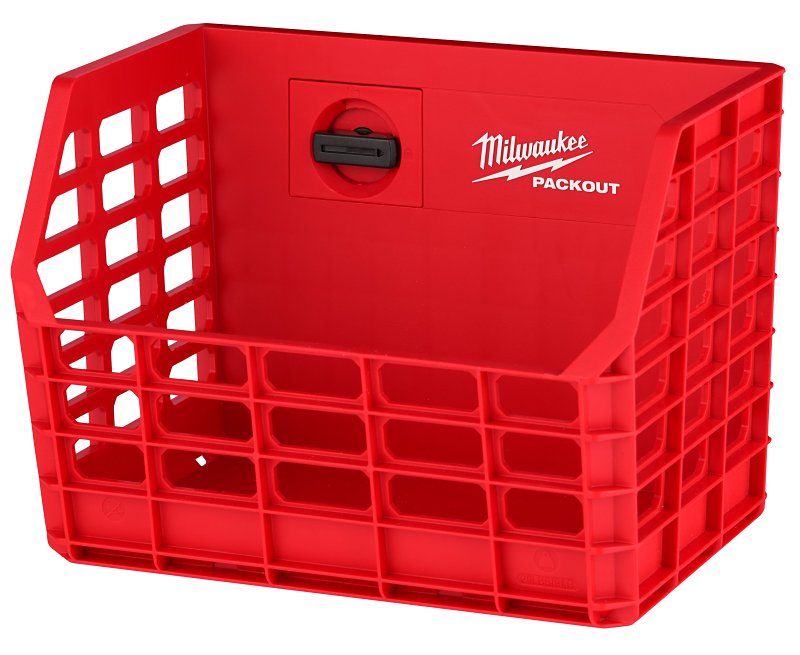 Milwaukee PACKOUT 48-22-8342 Compact Wall Basket, 20 lb, Plastic, Red