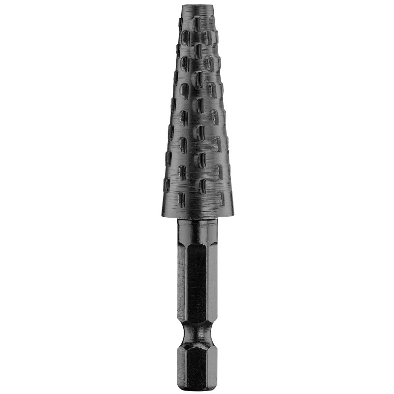DEWALT DWA4971 Conical Radius End Rotary File, 1/2 in Dia Cutting, 1/4 in Dia Shank, Steel