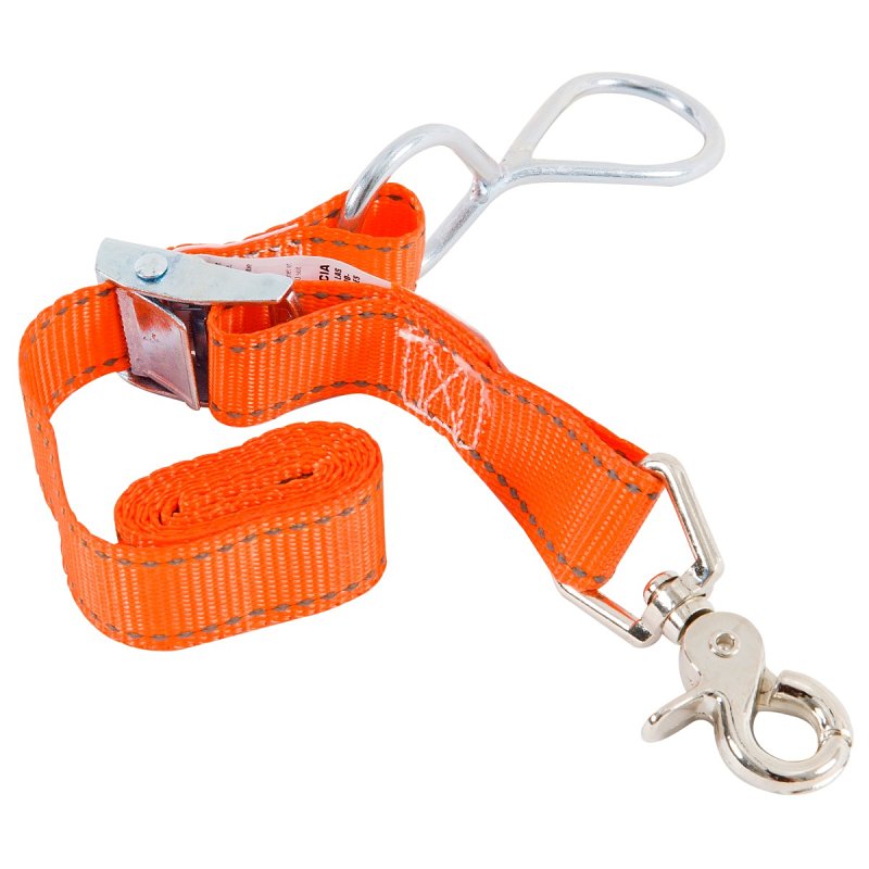 Keeper 85110 Trunk Tie-Down, 1 in W, 3 ft L, Orange, 100 lb, Looped Hook, Snap Hook End Fitting