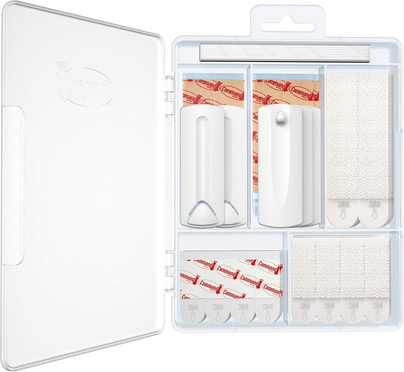 Command 17213-ES Assorted Picture Hanger Kit, Plastic, Clear/White