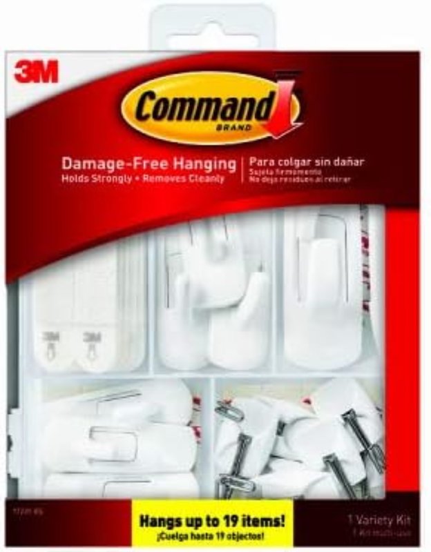 Command 17231-ES Hook Kit, Plastic, White