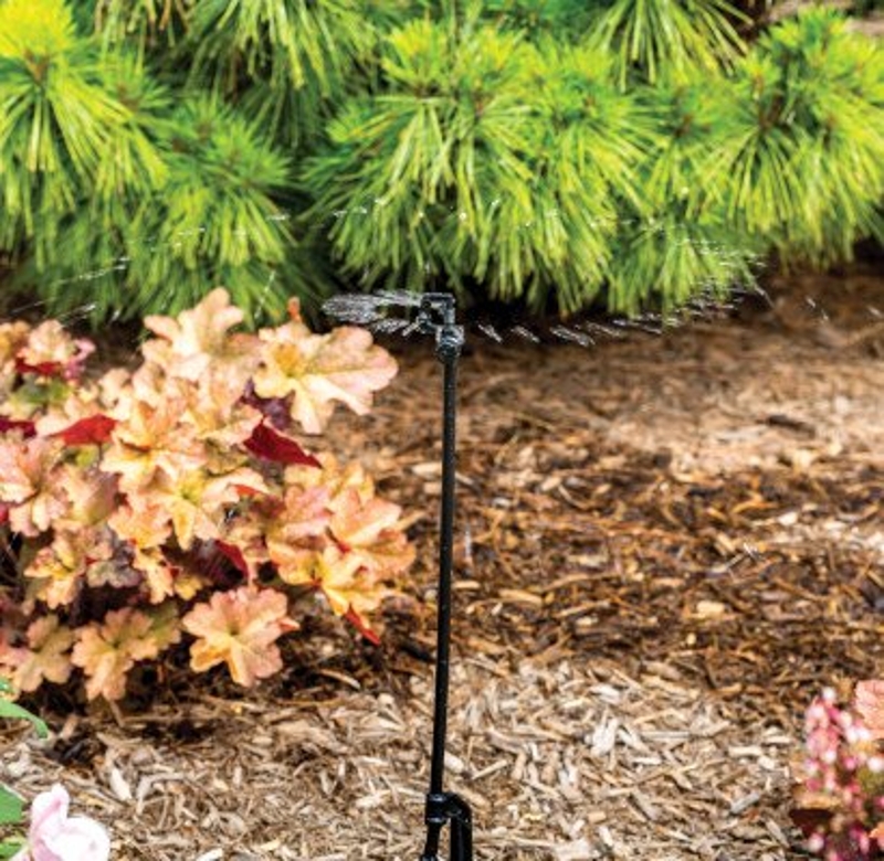 Rain Bird RS4PKSX Rotary Micro Sprinkler, 1/4 in Connection, 0 to 33 gph, Black, Full-Circle