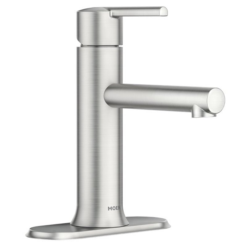 Moen Arly's Series 84770SRN Lavatory Faucet, 1.2 gpm, 1-Handle, Metal, Spot-Resist Brushed Nickel, Lever Handle