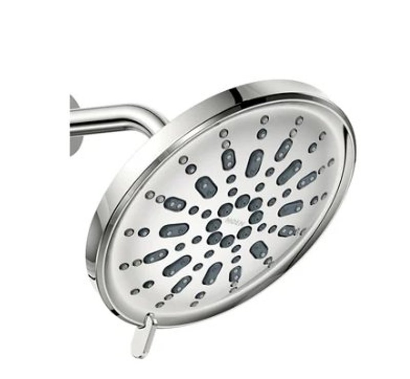 Moen Enthrall Series 21532EP Shower Head, Round, 1.75 gpm, 1/2 in Connection, IPS, 5-Spray Function, Plastic, Chrome