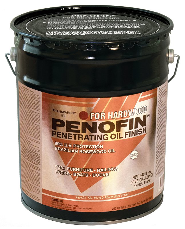 Penofin F3XHI5G Stain, Transparent, Ipe, Liquid, 5 gal Can