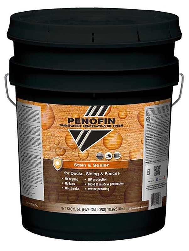 Penofin FSSMB5G Stain and Sealer, Matte, Mission Brown, Liquid, 5 gal