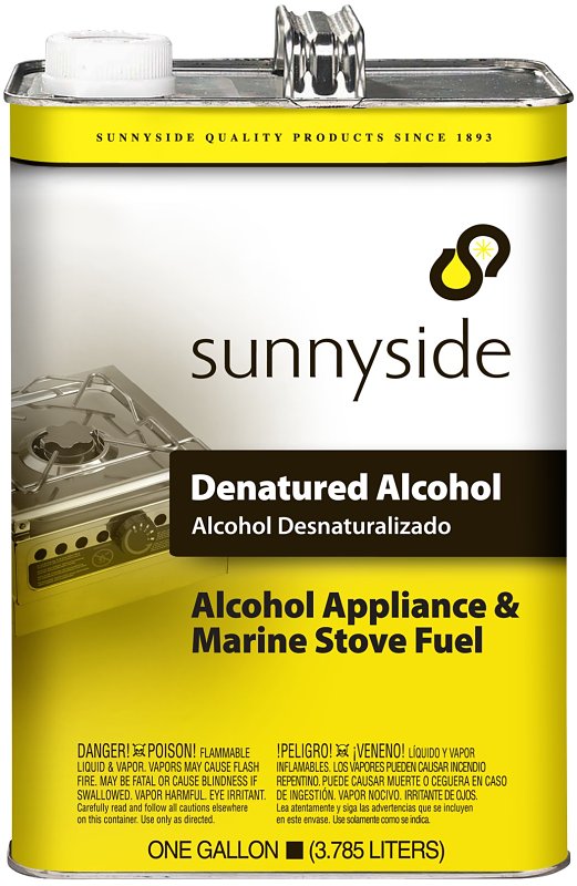 Sunnyside 834G1 Denatured Alcohol Thinner, Liquid, Alcohol, Clear, 1 gal, Can