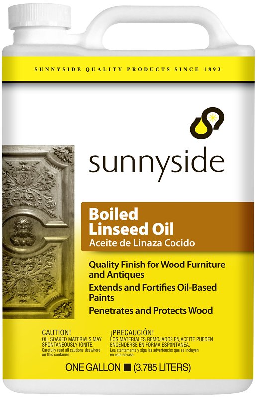 Sunnyside 872G1 Boiled Linseed Oil, Clear Amber, Liquid, 1 gal, Can