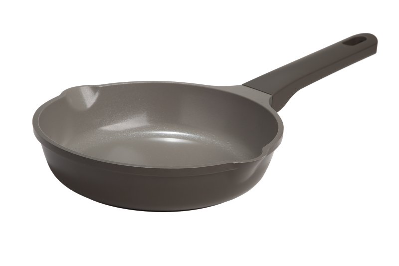 Ecolution Aria Series EH11567-AS Fry Pan, 8 in Dia, Aluminum Pan, Charcoal Pan, Comfort-Grip, Soft Touch Handle