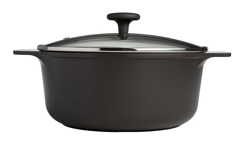 Ecolution Aria Series EH12665-AS Dutch Oven, 7 qt, Aluminum, Charcoal, Comfort-Grip, Soft Touch Handle