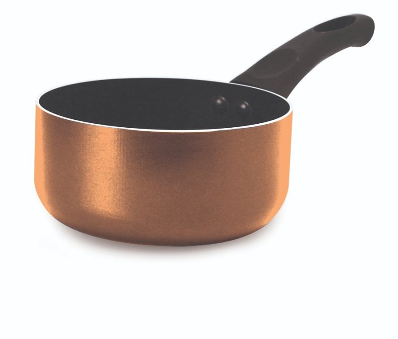 Ecolution Elements EECO-2814 Non-Stick Saucepan, 1 qt Capacity, Aluminum, Copper, Ergonomic Handle