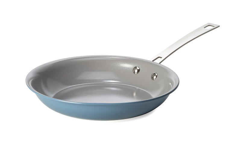 Ecolution EL11057-AS Fry Pan, 9-1/2 in Dia, Aluminum, Dusty Blue, Ceramic-Coated, Non-Stick: Yes, Dishwasher Safe: Yes