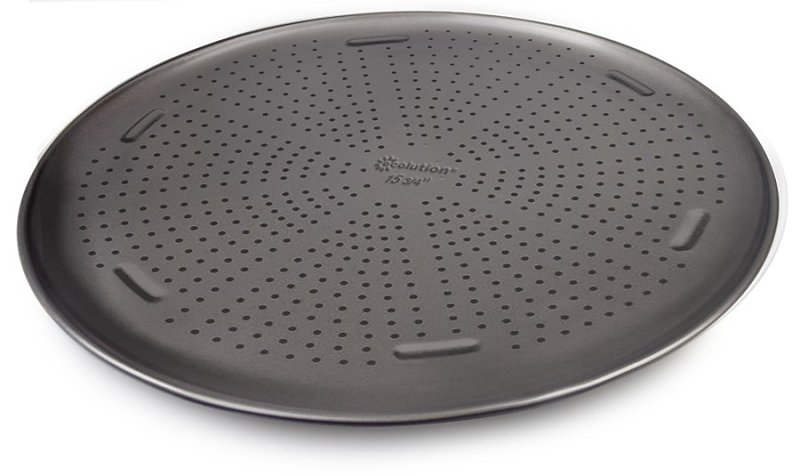 Ecolution BakeIns Series EIGY-3740 Pizza Crisper Pan, 15-3/4 in, Carbon Steel