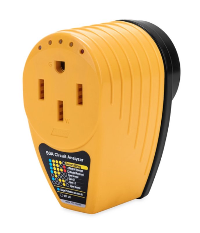 PowerGrip 55309 Circuit Analyzer with Integrated Surge Protection and Fault Indication, 50 A