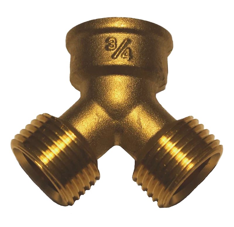 Freeze Miser 2499 Y Connector without Shut-Off, 3/4 in, NPT, 300 psi Pressure, Brass