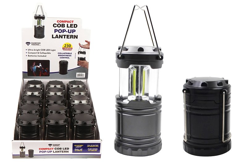 Diamond Visions 08-1908 COB Pop-Up Lantern, LED Lamp, Plastic