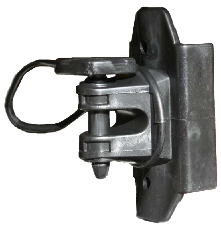 Parmak 544 Series T-Post Insulator, For: Polyrope, Polywire, Wire, Black