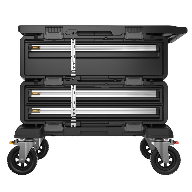 DEWALT DXL TOUGHSYSTEM 2.0 Series DWST60520 4-in-1 Modular Workstation, 21 gal, 26 in OAW, 30 in OAH, 34 in OAD, Black