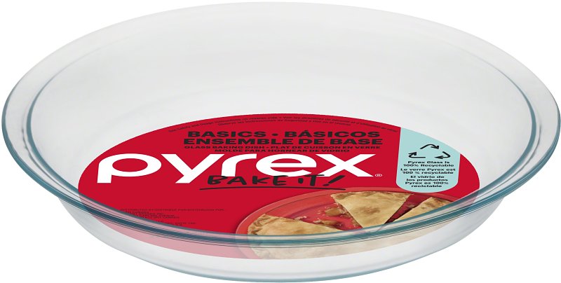 PIE PLATE GLASS CLR 9X1-1/4IN