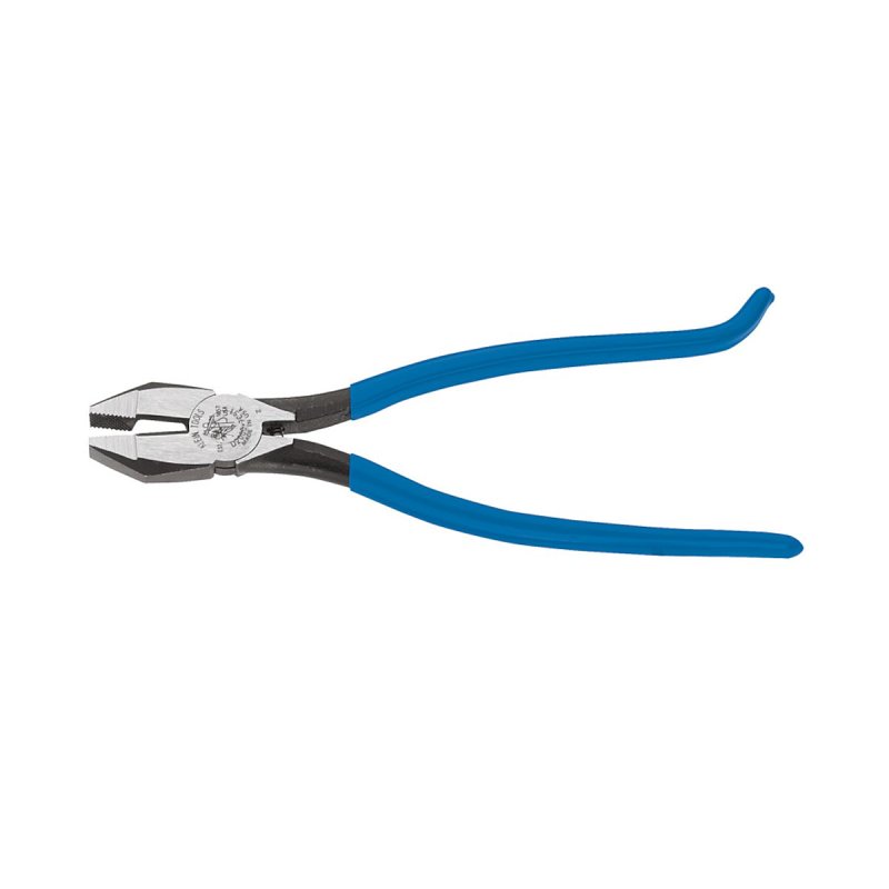 Klein Tools D2000-7CST Ironworker's Plier, 9-1/4 in OAL, Blue Handle, Hook Bend Handle, 1.156 in W Jaw, 1.281 in L Jaw