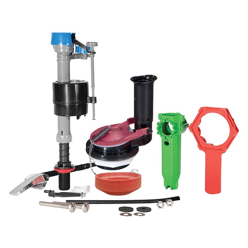 Fluidmaster K-400H-038-T4 Universal Fill Valve and Flapper Kit, Plastic, For: 3 in Flush Valve Toilet
