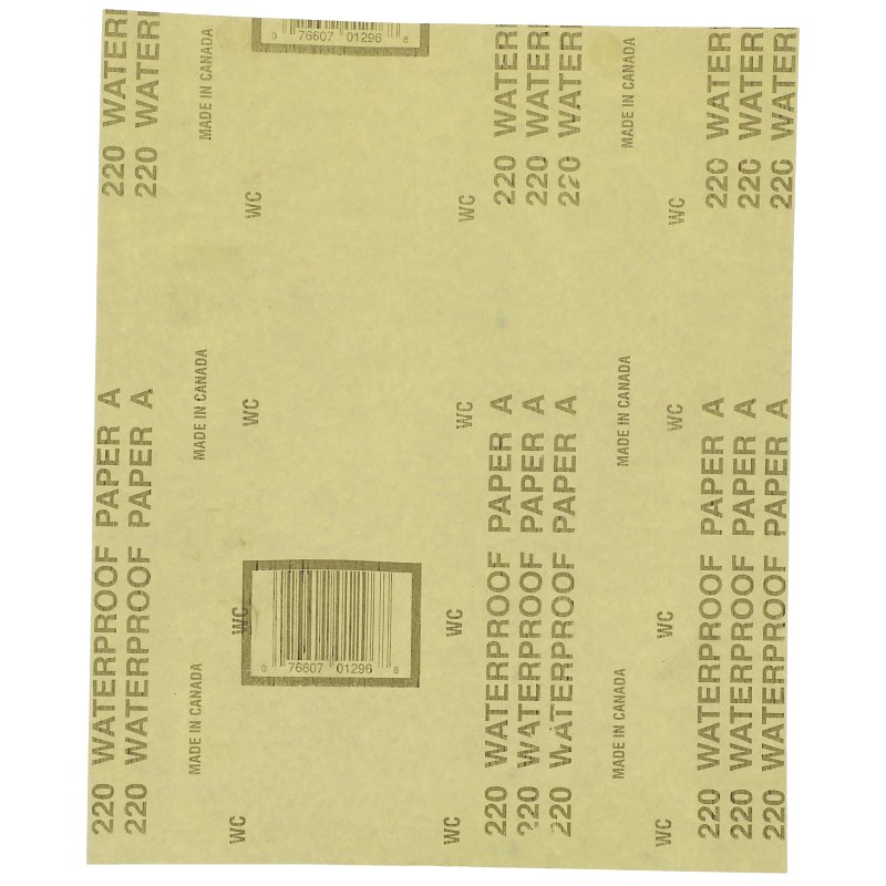 Norton 48090 Sanding Sheet, 9 in L, 11 in W, 220 Grit, Very Fine, Aluminum Oxide Abrasive