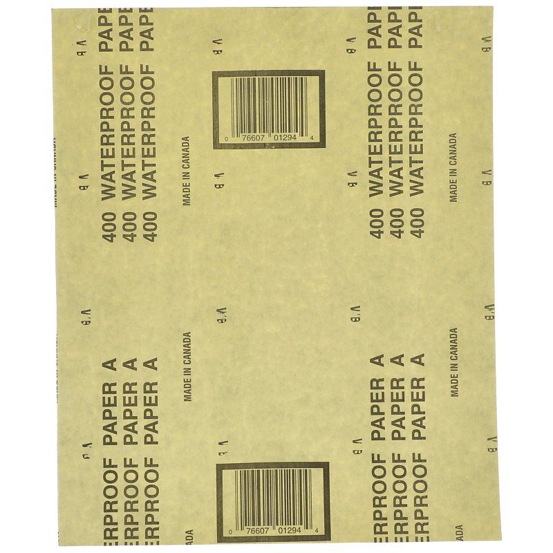 Norton 01224 Sanding Sheet, 9 in L, 11 in W, 400A Grit, Super Fine, Aluminum Oxide Abrasive