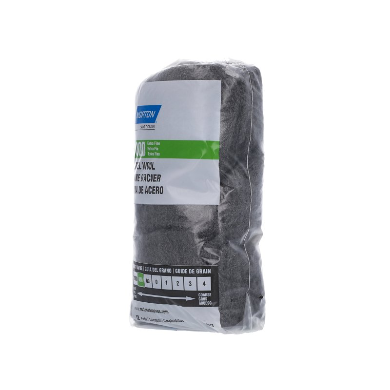 Norton 07660768113 Abrasive Wool, 2-1/2 in L, 4 in W, 000 Grit, Extra Fine