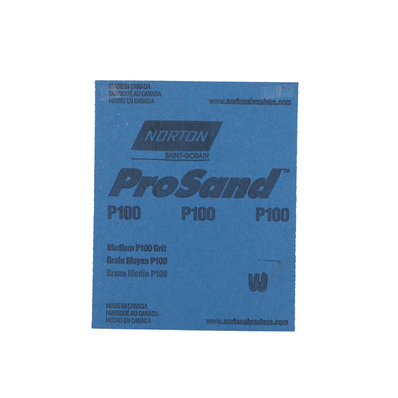 Norton A259PS Series 68540 Sandpaper, 5-1/2 in L, 4-1/2 in W, Medium, 100 Grit, Aluminum Oxide Abrasive, Paper Backing