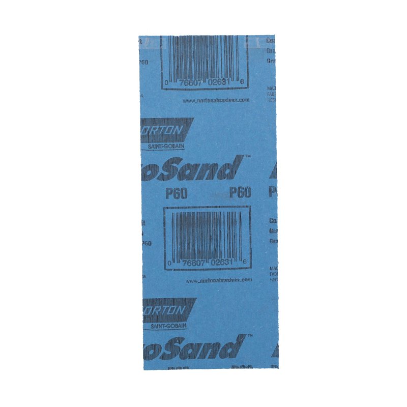 Norton ProSand A259PS Series 68537 Sandpaper, 3-2/3 in W, 9 in L, 60 Grit, Coarse, Aluminum Oxide Abrasive