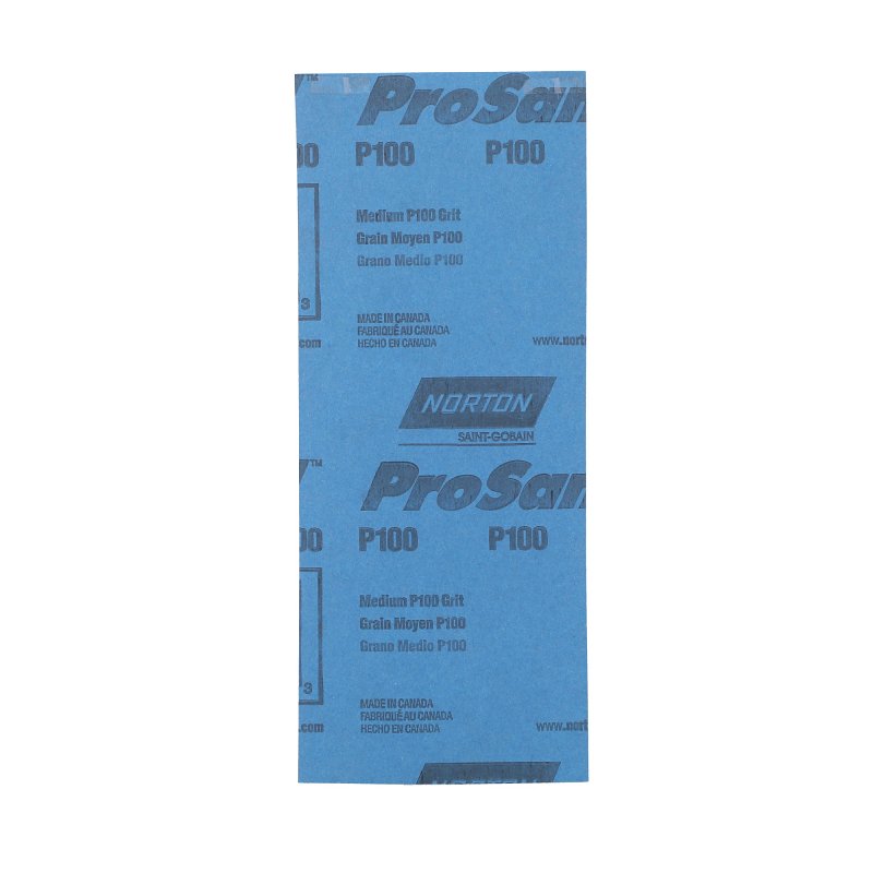 Norton ProSand A259PS Series 68536 Sandpaper, 3-2/3 in W, 9 in L, 100 Grit, Medium, Aluminum Oxide Abrasive