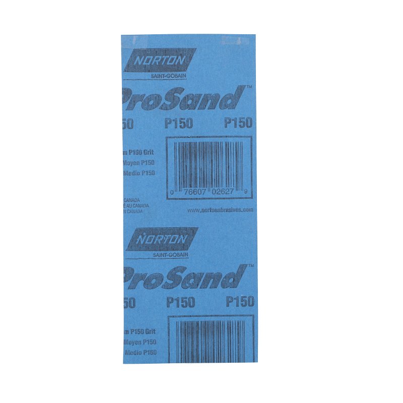 Norton ProSand A259PS Series 68535 Sandpaper, 3-2/3 in W, 9 in L, 150 Grit, Fine, Aluminum Oxide Abrasive, Paper Backing