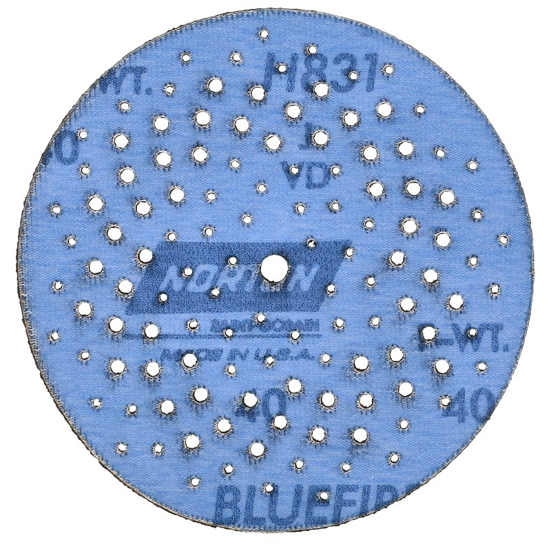 Norton ProSand Multi-Air Series 68460 Sanding Disc, 5 in Dia, 11/16 in Arbor, 40 Grit, Coarse, Ceramic Alumina Abrasive