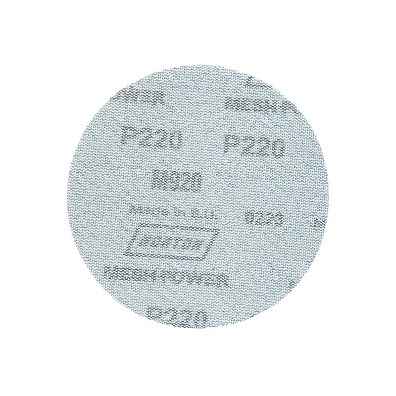Norton MeshPower Series 68438 Sanding Disc, 5 in Dia, 220 Grit, Fine, Ceramic Alumina Abrasive