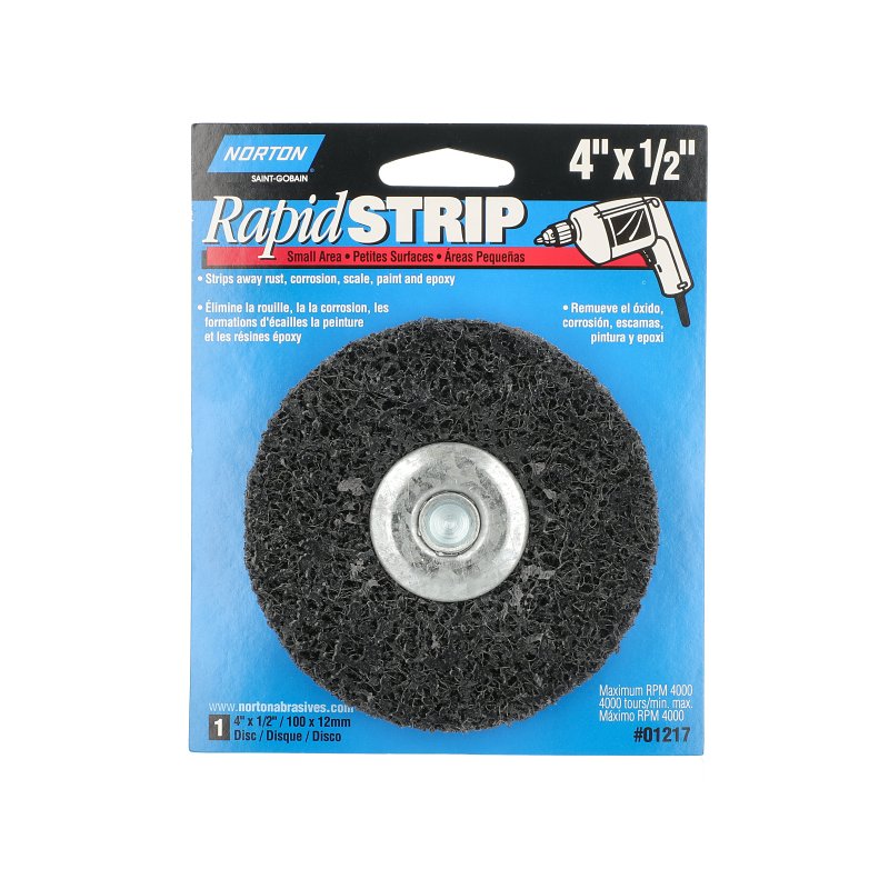 Norton Rapid Strip Series 07660701217 Abrasive Disc, 4 in Dia, Non-Woven, Extra Coarse, Silicon Carbide Abrasive