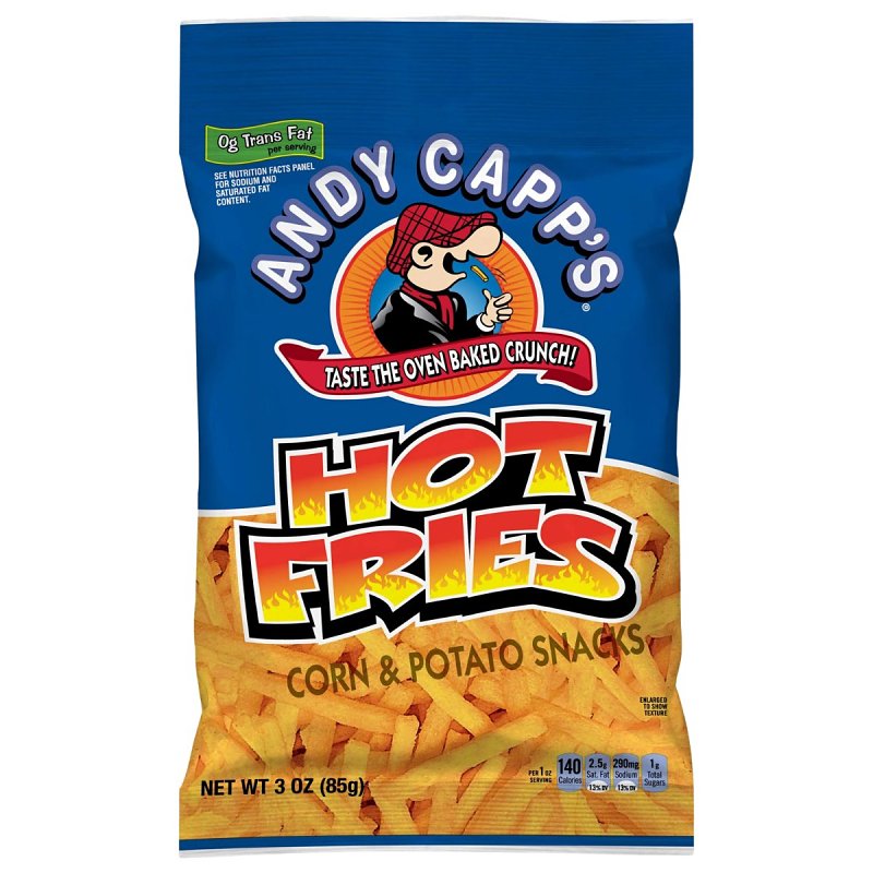 Andy Capp's 2620047159 Hot Fries, 3 oz, Pack