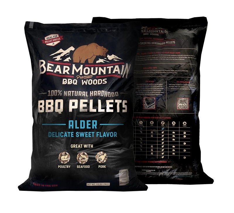 Bear Mountain FK11 Series BBQ Pellet, Alder, 20 in L, Hardwood, 20 lb Bag