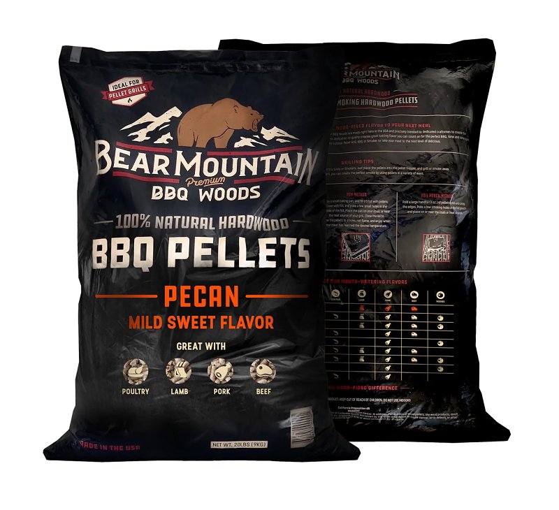 Bear Mountain FK19 Series BBQ Pellet, Pecan, 20 in L, Hardwood, 20 lb Bag