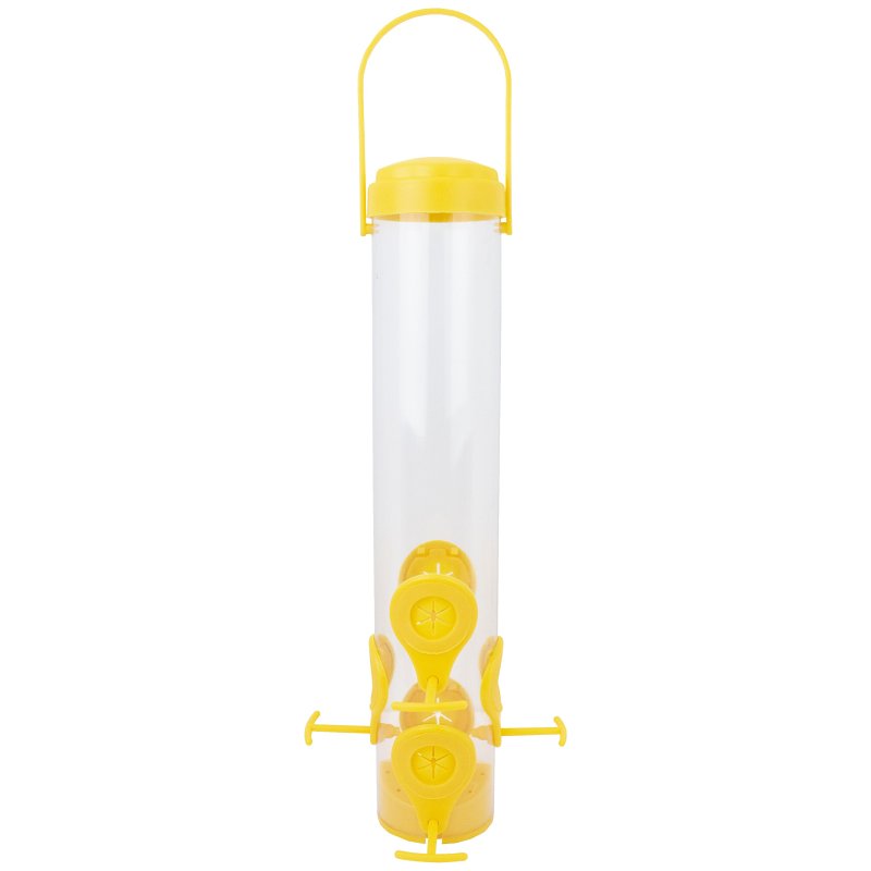 Perky-Pet 481F Bird Feeder, 15 in H, 1.5 lb, Plastic, Clear/Yellow