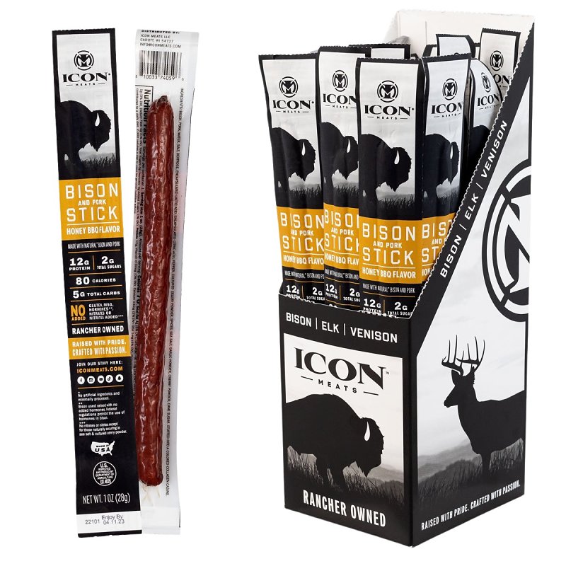 Icon Meats 8-10033-74061-9 Meat Stick, Honey BBQ, 1 oz