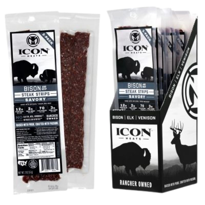 Icon Meats 74038 Jerky Steak, Strip, Savory, 2 oz Pack