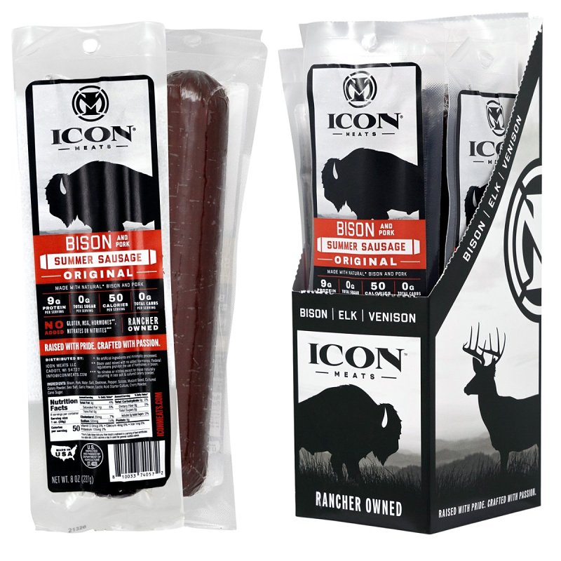 Icon Meats 74057 Summer Sausage, Original, 8 oz Pack