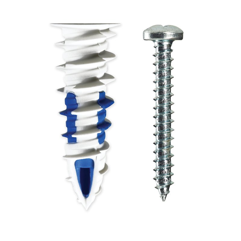 Cobra Anchors WallDriller PLUS 072PR Drywall Anchor, 1.72 in L, Acetyl/Nylon