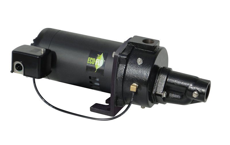Eco-Flo EFCWJ7 Deep Well Jet Pump, 115/230 V, 3/4 hp, 1-1/4 in Suction, 1 in Discharge Connection, 7 gpm, Iron
