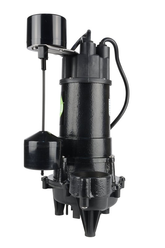 Eco-Flo ECD Series ECD75V Submersible Sump Pump, 8 A, 115 V, 3/4 hp, 1-1/2 in Outlet, 35 ft Max Head