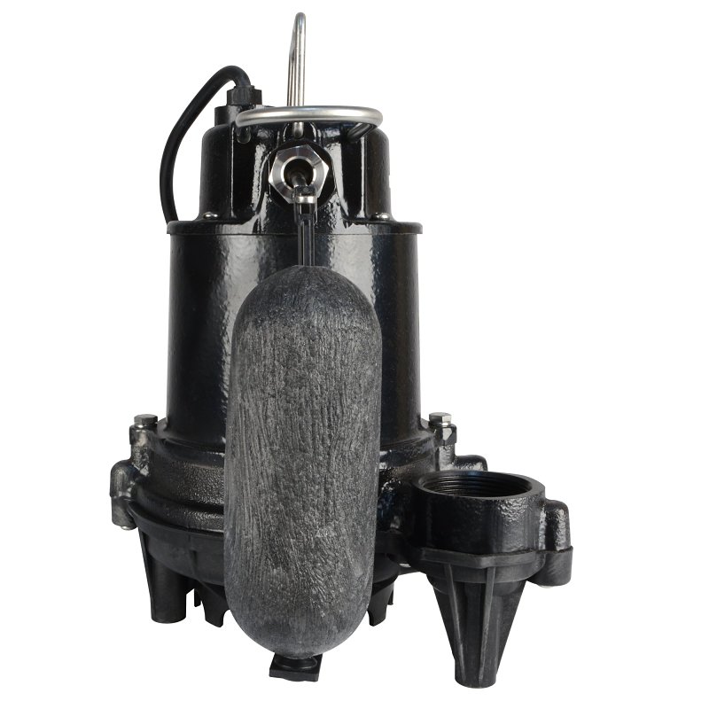 Eco-Flo EFSA50 Sump Pump, 115 V, 1/2 hp, 1-1/2 in Outlet, 26 ft Max Lift Head, 5100 gph, Cast Iron Impeller