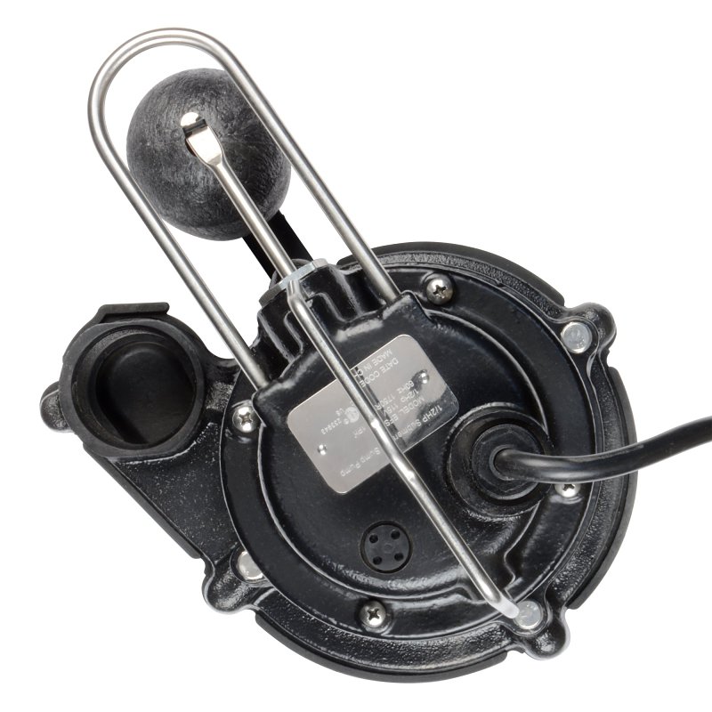 Eco-Flo EFSA50 Sump Pump, 115 V, 1/2 hp, 1-1/2 in Outlet, 26 ft Max Lift Head, 5100 gph, Cast Iron Impeller